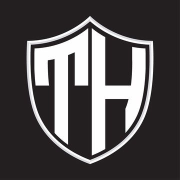 recommend clip art: TH Logo monogram with shield shape isolated on outline design template