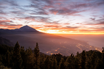 Magic sunset and Teide