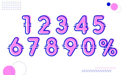 playful number with outline perfect for your sale banner or discount poster