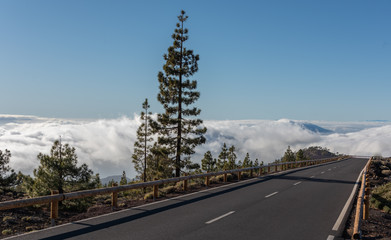 Road over clouds