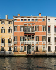 Fototapeta na wymiar Old house on the Canale Grande in Venice on a sunny day in winter
