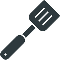 Barbecue spatula icons on white background