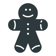 gingerbread man icons on white background
