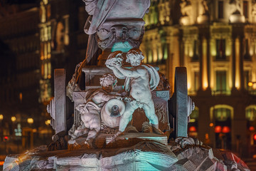 back of the cibeles fountain in Madrid
