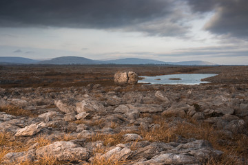 landscape with rocks and blue sky