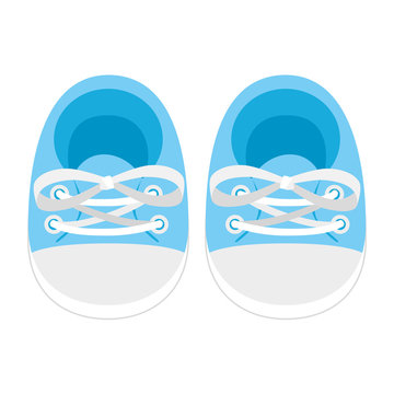 Cute Shoes Baby Isolated Icon Vector Illustration Design