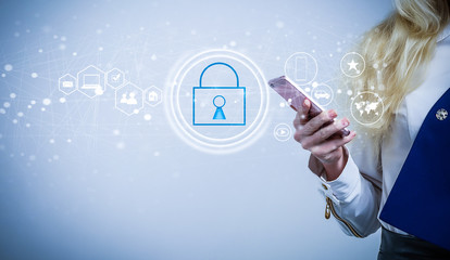 IT Administrator Woman Activating Modern Data Center with Digital Data Flow Moving Through Server Racks. Digitalization of Information. Looped 3D Animation of Graphic Circuit Lines, Numbers and