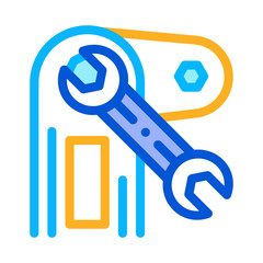 Mechanical Repair Icon Vector. Outline Mechanical Repair Sign. Isolated Contour Symbol Illustration