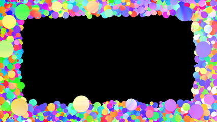 Glitter Spangle Frame 3D illustration background.