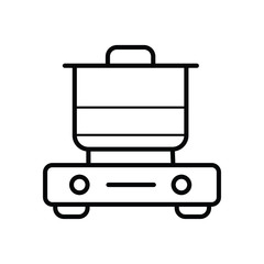 Cooking on Stove icon vector