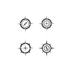 Set Compass Logo Template vector symbol