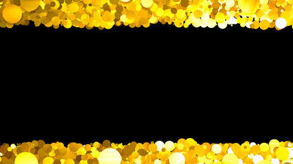 Glitter Spangle Frame 3D illustration background.