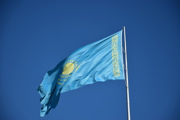 national flag of the republic of kazakhstan