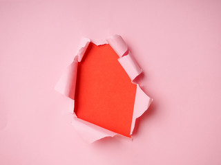 background with torn paper and place for your message, trending holes in paper
