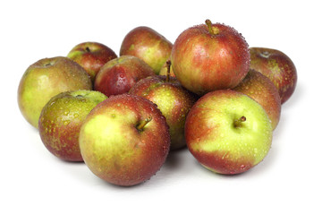 Organic apples isolated on white