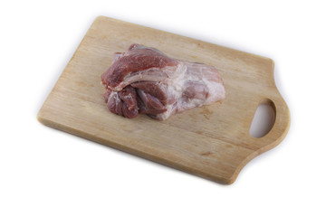 Pork on cutting board