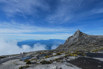 Low's Peak across the South Peak (3,921m) of Mount Kinabalu, Sabah, Malaysia.  Mount Kinabalu or...