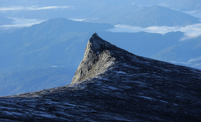 South Peak (3,921m) of Mount Kinabalu, Sabah, Malaysia.  Mount Kinabalu or Gunung Kinabalu is the...