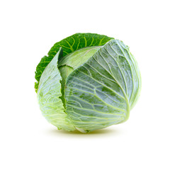 Fototapeta premium Organic cabbage on white background