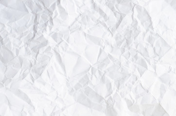 white crumpled paper texture for background.