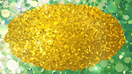 Glitter Spangle Frame 3D illustration background.