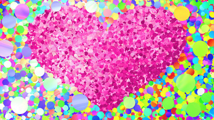 Glitter Spangle Frame 3D illustration background.