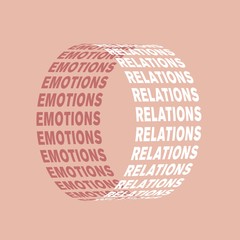 Illustration relations and emotions in balance.