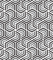 Geometric vector pattern, repeating stripe line on hexagon shape. Pattern clean for wallpaper, printing. Pattern is on swatches panel.