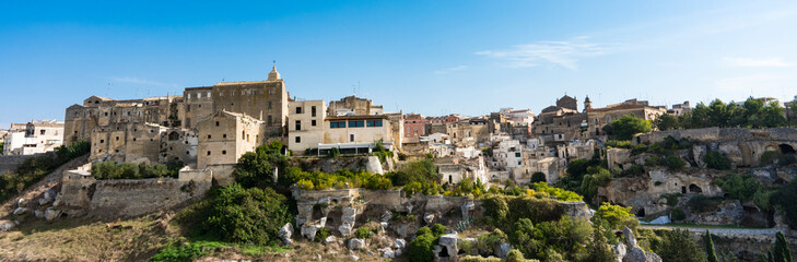 Fototapeta na wymiar Panorama view, cityscape of Gravina di Puglia, Italy 