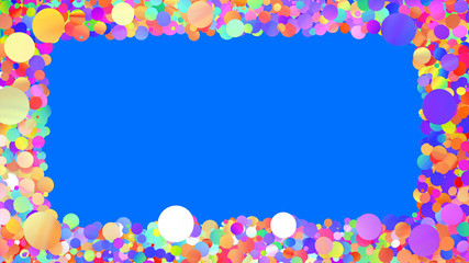 Glitter Spangle Frame 3D illustration background.