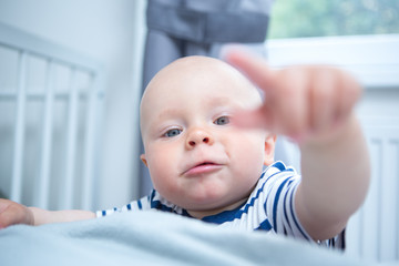 Cute baby at home