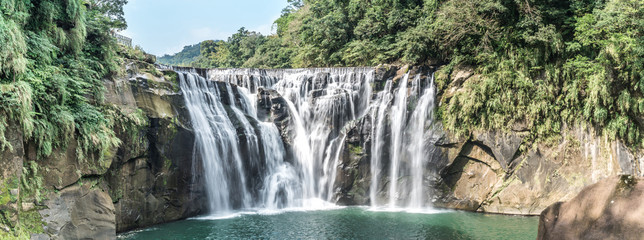 Shihfen Waterfall, Fifteen meters tall and 30 meters wide, It is the largest curtain-type waterfall...