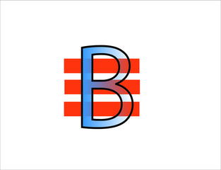 B letter logo. This is vector. 