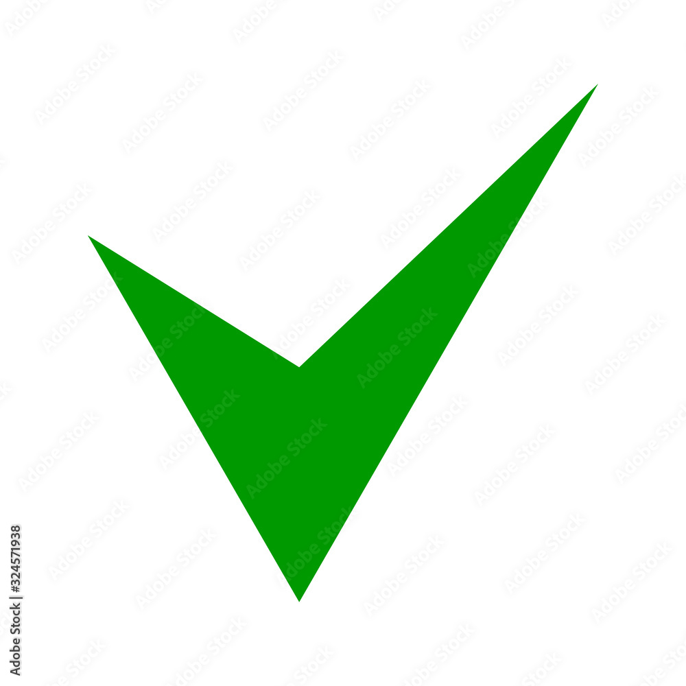 Aufkleber green check mark icon, tick symbol isolated on a white background. eps10 vector file