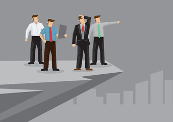Team with Great Business Vision Vector Illustration