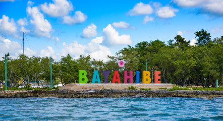 inscription of the name of the bayahibe district
