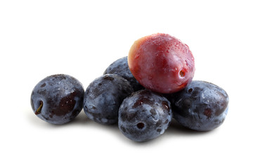 Red and blue plums