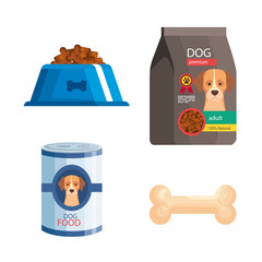 bundle of pet shop icons vector illustration design