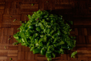 green pepper in a table