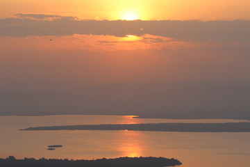 Fototapeta premium sunrise over Africa, Rwanda