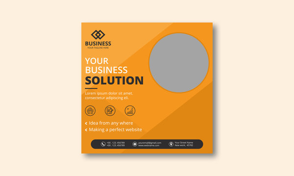 Corporate Square Flyer Template Layout