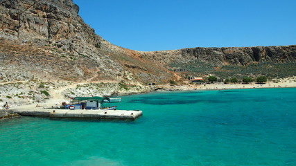Beach landscape in Crete Greece