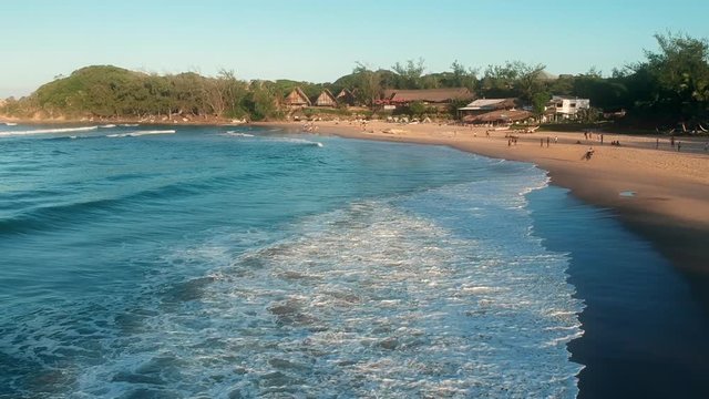 Beach and Sea Panorama in Tofo Mozambique 