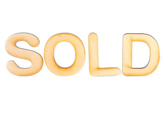 gold text on white background