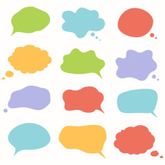 Blank speech bubbles. 
