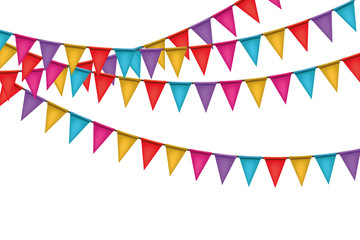 Fototapeta premium Buntings flags garlands