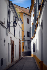 Fototapeta na wymiar view of a typical neighborhood street in Cordoba, Spain