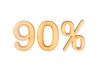 numbers and percentages made in wood