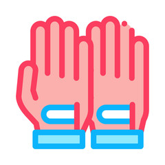 Sportive Gloves Icon Vector. Outline Sportive Gloves Sign. Isolated Contour Symbol Illustration