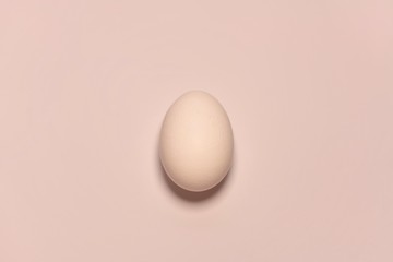 Egg chicken centered in pink coral tones.